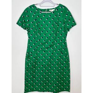 Boden Kelly Green Polka-Dot Dress Size 12